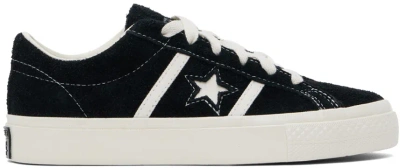 Converse Black One Star Academy Pro Suede Low Trainers In Black/egret/egret
