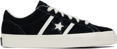 CONVERSE BLACK ONE STAR ACADEMY PRO SUEDE LOW TOP SNEAKERS
