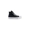 Converse Black Polyester High Top Sneakers In Black
