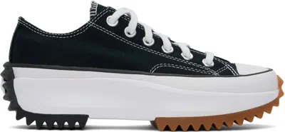 CONVERSE BLACK RUN STAR HIKE CANVAS PLATFORM SNEAKERS