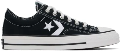 Converse Black Star Player 76 Low Top Sneakers In Black/vintage White/