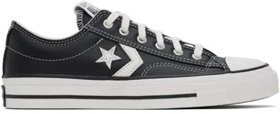 Converse Black Star Player 76 Sneakers In Black/vintage White/