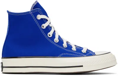 Converse Blue Chuck 70 High Top Sneakers In Nice Blue/black/egre