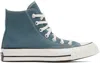 Converse Blue Chuck 70 High Top Sneakers In Ntral Teal/egret/blk