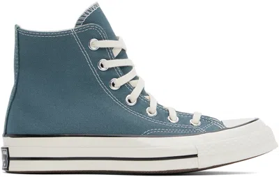 Converse Blue Chuck 70 High Top Sneakers In Ntral Teal/egret/blk