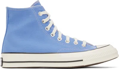 Converse Blue Chuck 70 High Top Sneakers In Open Sky/egret/black