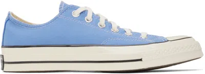 Converse Blue Chuck 70 Low Top Sneakers In Open Sky/egret/black