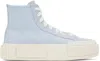 Converse Chuck Taylor All Star Modern Lift Hi Suede Sneakers In Blue In Cloudy Daze/egret/bl