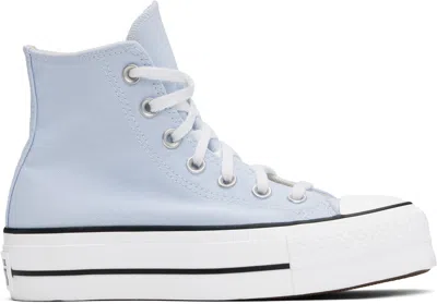 Converse Blue Chuck Taylor All Star Lift Platform High Top Sneakers In Blue Supermoon/natur