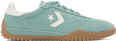 Converse Blue Run Star Trainer Low Top Sneakers In Vernal Pool/egret/li