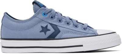 Converse Blue Star Player 76 Low Top Sneakers In Thunder Daze/navy/bl