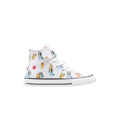 Pre-owned Converse Bluey X Chuck Taylor All Star Easyon High Td 'allover Bluey & Bingo' | White | Infant Size