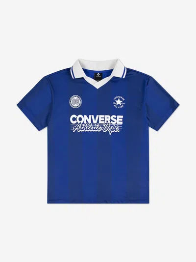 Converse Kids'  Boys Bleacher Society Novelty T-shirt In Blue