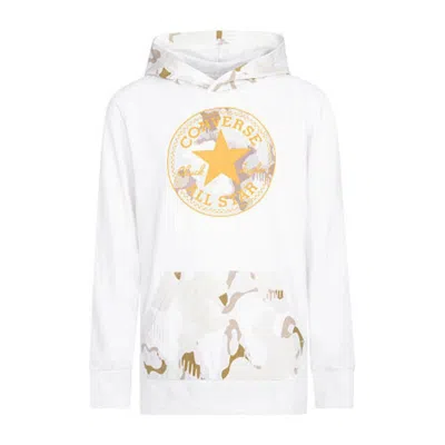 Converse Kids' Boys  Hoodie White Jersey Long Sleeve Kangaroo Pocket Pullover Gbo1377