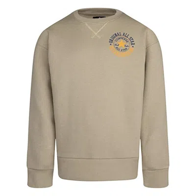 Converse Kids' Boys  Sweatshirt Nomad Khaki Cotton Crew Neck Long Sleeve Red49 In Brown