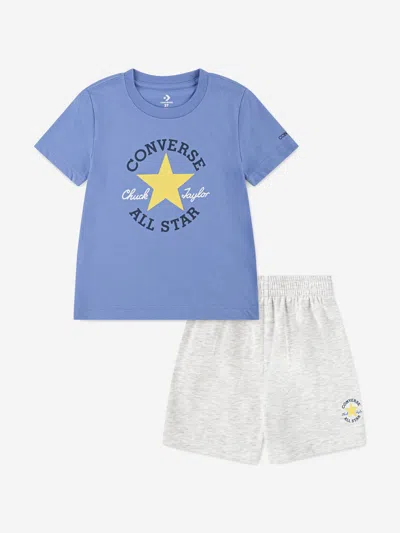 Converse Kids' Boys Dissected Ctp Short Set In Blue
