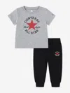 Converse Boys Dissected Ctp T-shirt And Pants Set In Black