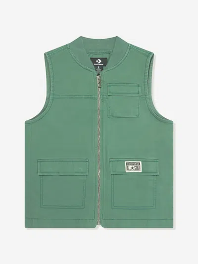 Converse Kids'  Boys Lifestyle Gilet In Green