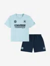 Converse Boys Multi Hit Gfx Short Set In Blue