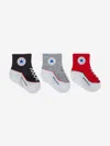 CONVERSE CONVERSE BOYS STRIATED QUARTER 3 PACK SOCKS SET