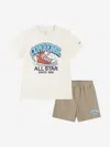 Converse Boys Trail Mix T-shirt And Shorts Set In White