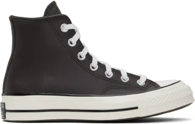 Converse Black Chuck 70 Sneakers In Cffe Nut/blu/wht
