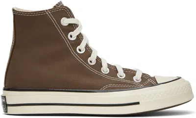Converse Brown Chuck 70 Hi Sneakers In Squirrel Friend/egre