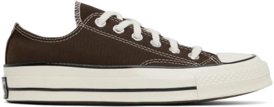 Converse Brown Chuck 70 Low Top Sneakers In Dark Root/egret/blac