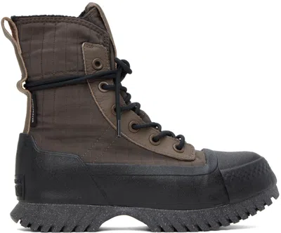 Converse Brown Chuck Taylor All Star Lugged 2.0 Boots In Smoke/black/black