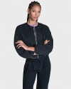 Converse Bubble Sleeve Bomber Jacket In Blue