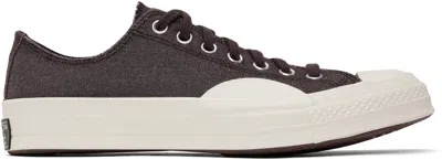 Converse Burgundy Chuck 70 Tough Textures Low Top Sneakers In Rugged Brown/rugged