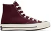Converse Chuck 70 High Upper Board Shoes In Dark Beetroot/egret/