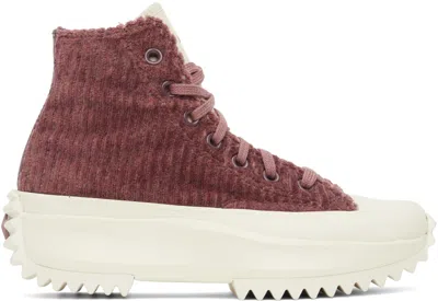 Converse Burgundy Run Star Hike Sneakers In Dark Wine/saddle/egr