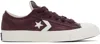 Converse Burgundy Star Player 76 Low Top Sneakers In Bloodstone/egret/blk