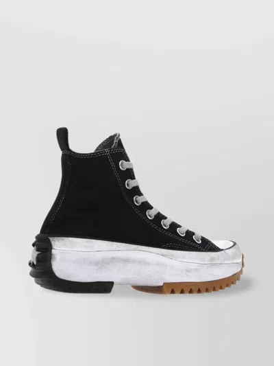 Converse Canvas High-top Sneakers Intentional Dirties In Black