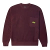 Converse Carpenter Crew Pullover Sweater 'brown' In Burgundy