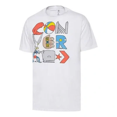 Converse Cartoon Printing Short Sleeve White