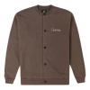 Converse Chain Stitch Elevated Cardigan Pullover 'brown'