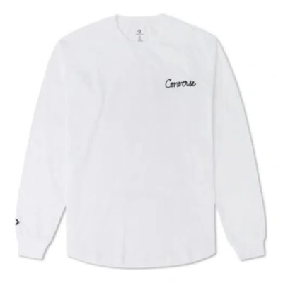 Converse Chain Stitch Long Sleeve Raglan T-shirt 'white'