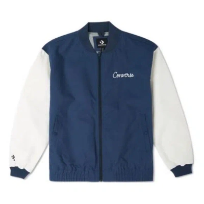Converse Chain Stitch Woven Jacket 'blue White'