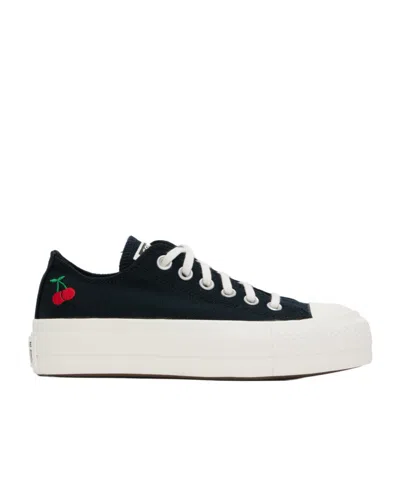 Converse Cherry Embroidered Low-cut Casual Shoes In White