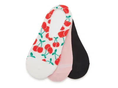 Converse Cherry No Show Socks 3 Pack In Multi