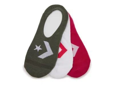 Converse Chevron No Show Liners 3 Pack In Multi