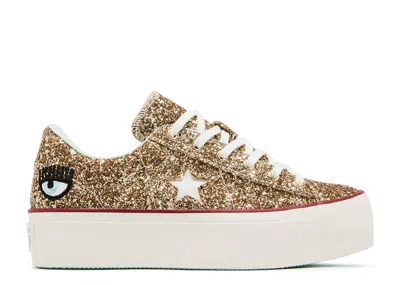 Converse Chiara Ferragni X  Wmns One Star Platform Ox 'gold Glacier Blue'