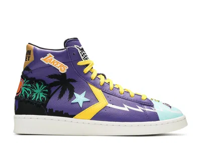 Converse Chinatown Market X  Pro Leather High 'lakers Championship Jacket' In Purple