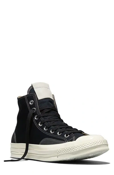 Converse Chuck 70 Canvas & Suede High Top Sneaker In Black
