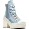 Converse Chuck 70 De Luxe Block Heel Sneaker In Navy/egret/egret