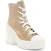 Converse Chuck 70 De Luxe Genuine Calf Hair Block Heel Sneaker