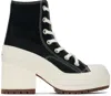 Converse Chuck 70 De Luxe Heel High Top Sneakers In Black/ Egret/ Egret