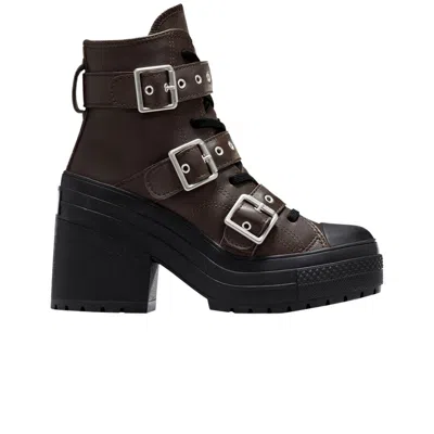 Pre-owned Converse Chuck 70 De Luxe Heel Leather High 'buckle - Fresh Brew' In Brown